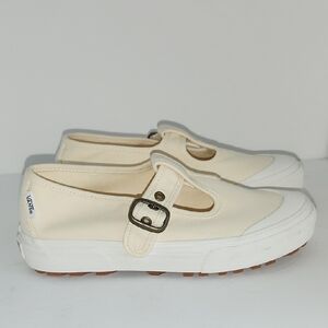 Vans Cream Canvas Sneakers